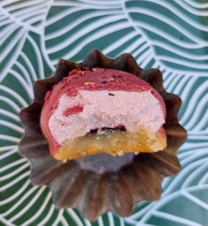 "Biskvi" with berry taste, inside. at Söderbergs Bageri in Hagersten