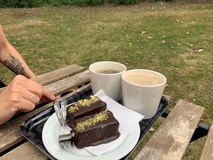 Vegansk biskvi / Vegan bisque. at Söderbergs Bageri in Hagersten