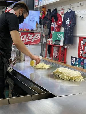 Time for the yakisoba. at Roku in Hiroshima