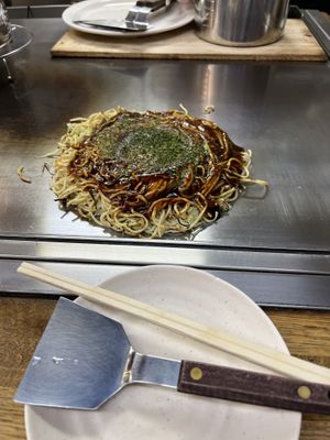 My Okonomiyaki  at Roku in Hiroshima