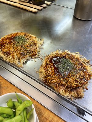 vegan okonomiyaki  at Roku in Hiroshima