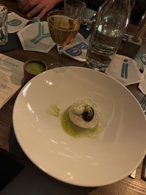 Kohlrabi course  at Bonvivant Cocktail Bistro in Berlin