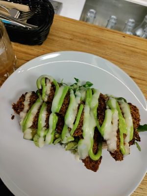 Oyster mushroom Toast at Bonvivant Cocktail Bistro in Berlin