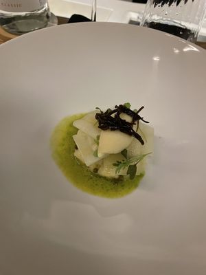 Kohlrabi Senfgurke Hollunder Dashi   at Bonvivant Cocktail Bistro in Berlin