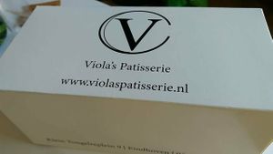 Doggy bag voor de restanten at Viola's Patisserie in Eindhoven