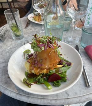 Mushroom pudding  at Beck Hall in Malham
