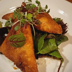 Samosas at Beck Hall in Malham