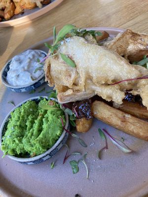 Banana Blossom and chips  #Veganuary at Beck Hall in Malham