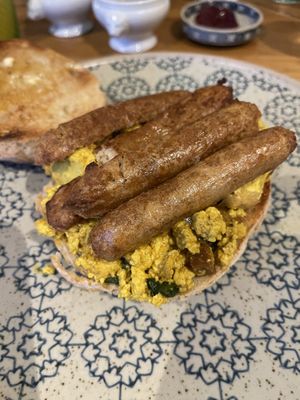 Sausage & Tofu breakfast Roll  #Veganuary at Beck Hall in Malham