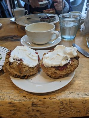 Scone (part of afternoon tea) at Beck Hall in Malham