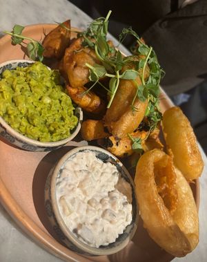 Banana blossom and chips   at Beck Hall in Malham