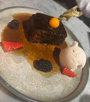 Sticky toffee pudding   at Beck Hall in Malham