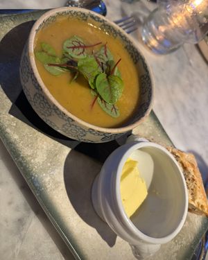 Parsnip soup   at Beck Hall in Malham