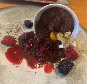 Chocolate pot   at Beck Hall in Malham