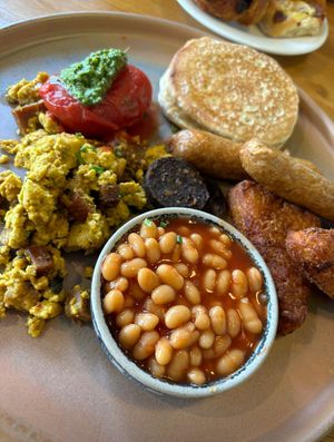 Beck hall breakfast without mushrooms   at Beck Hall in Malham