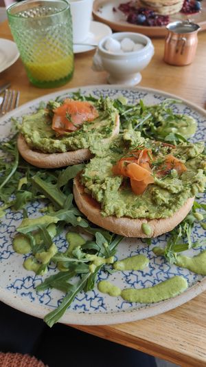 Smashed Avocado & Carrot Lox at Beck Hall in Malham