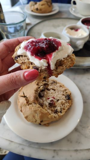 Cream Tea (scone with toppings and a hot drink of your choice) at Beck Hall in Malham
