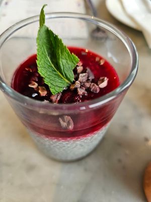 Breakfast Chia pudding at Beck Hall in Malham