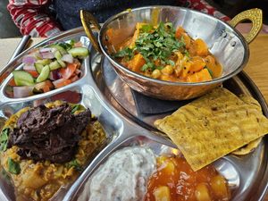 North Indian Thali at Beck Hall in Malham
