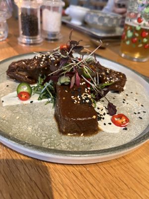 Sticky ribs starter  at Beck Hall in Malham