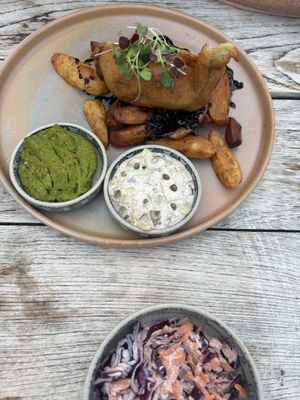 Banana blossom and chips   at Beck Hall in Malham