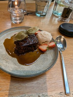Sticky toffee pudding at Beck Hall in Malham