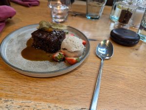 Sticky toffee pudding at Beck Hall in Malham