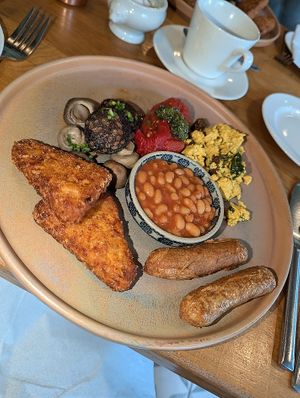 Vegan breakfast at Beck Hall in Malham