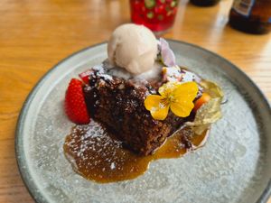 Sticky toffee pudding at Beck Hall in Malham