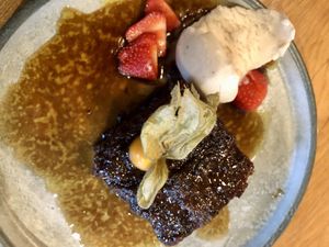 Sticky toffee pudding  at Beck Hall in Malham