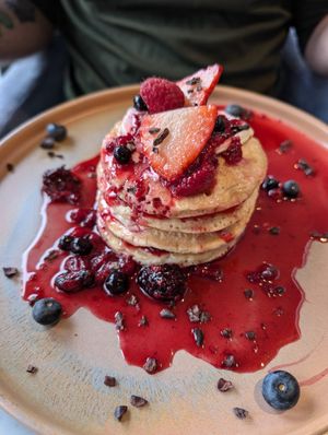Berry Pancakes at Beck Hall in Malham