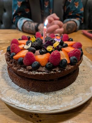 My birthday cake made by Beck Hall at Beck Hall in Malham