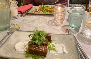 Samosas and ribs   at Beck Hall in Malham