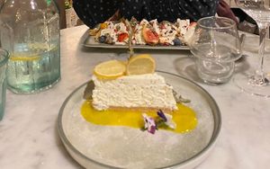 Eton mess and lemon cheesecake  at Beck Hall in Malham