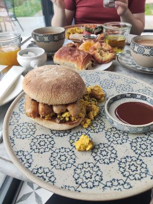 Breakfast sandwich at Beck Hall in Malham