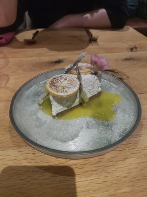 Lemon cheesecake at Beck Hall in Malham