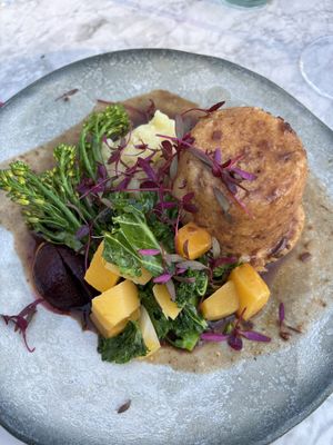 Suet pudding with steak filling  at Beck Hall in Malham