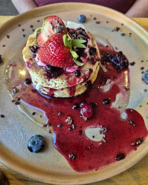 Pancakes 🥞 👍🌱 at Beck Hall in Malham