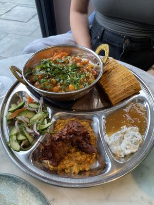 North Indian thali  at Beck Hall in Malham