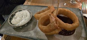Onion rings at Beck Hall in Malham