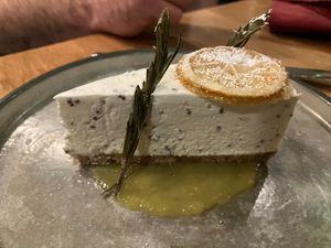the cheesecake fantastic but you must like it really sour at Beck Hall in Malham