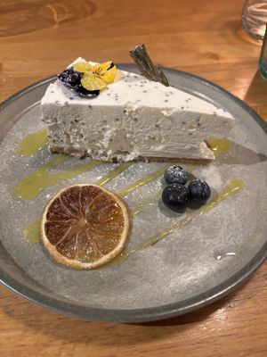 Lemon chia cheesecakee  at Beck Hall in Malham