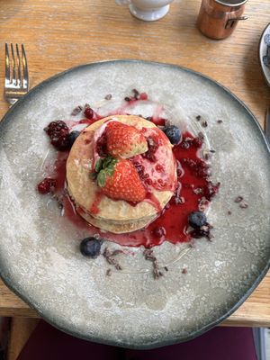 Breakfast pancake stack  at Beck Hall in Malham