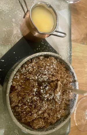 Apple crumble   at Beck Hall in Malham