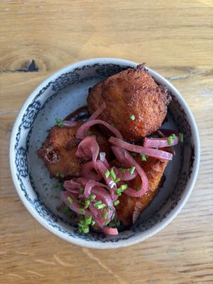 Sweet potato hush puppiess  at Beck Hall in Malham