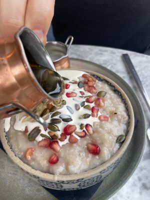 Chai porridge   at Beck Hall in Malham