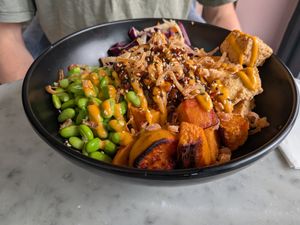 Korean rice bowl at Beck Hall in Malham