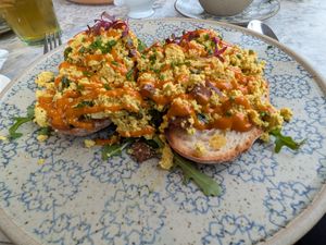 Scrambled tofu at Beck Hall in Malham