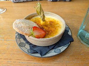 Creme brulee at Beck Hall in Malham
