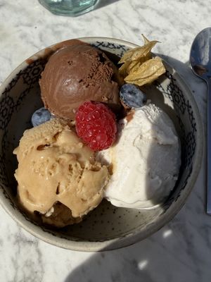Ice cream selectionn  at Beck Hall in Malham
